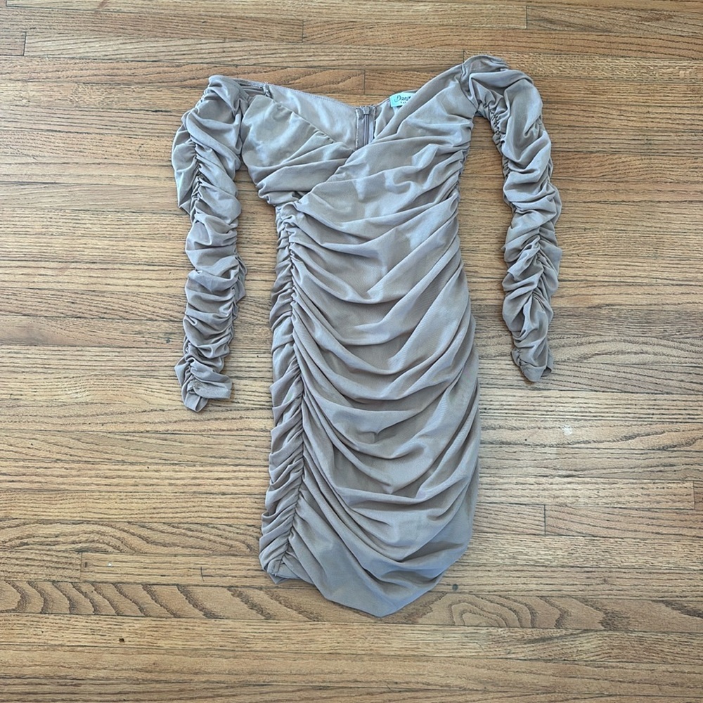 Dainty Paris rouched dress